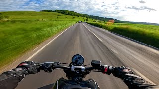 Fast Motorway and Amazing Views Part 4  Triumph Trident 660  Zard Exhaust  Quickshifter 4K [upl. by Calendre]