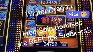 Winter Dragon Free Spin Bonuses are REEL Ice Breakers at Naskila Gaming by Super Grand Slots [upl. by Shulock]