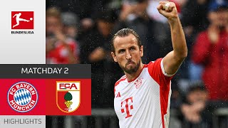 The KaneEffect  Bayern München  FC Augsburg  Highlights  Matchday 2 – Bundesliga 202324 [upl. by Hook]