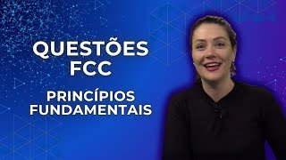 Questões FCC  Princípios Fundamentais Direito Constitucional  Adriane Fauth [upl. by Strade]