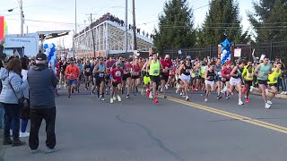 Hundreds of runners take part in annual Scranton Half Marathon [upl. by Ecirtnom]