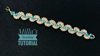 Spring Beaded Bracelet 💎 diy beading beadingtutorial beadingbracelet [upl. by Ress]