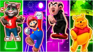 TOM  SUPER MARIO BROS  GARGAMEL  WINNIE THE POOH  Tiles Hop EDM RUSH [upl. by Nobell165]