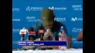 Rafa Nadal se equivoca de idioma en una conferencia en Chile y todos se ríen [upl. by Chrissa]