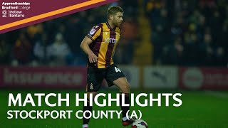 MATCH HIGHLIGHTS Stockport County v Bradford City [upl. by Anirtruc]