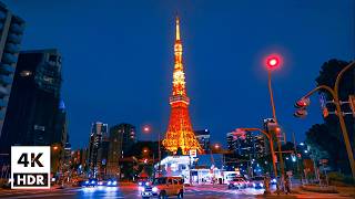 Dusk in Tokyo Tower  4K HDR with Binaural Japanese Sounds [upl. by Haisoj]