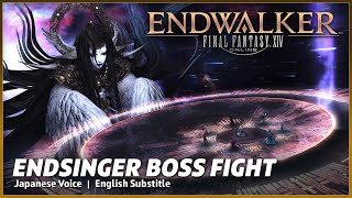 FFXIV ENDWALKER Endsinger Boss Fight Japanese Voice English subs [upl. by Elamor]