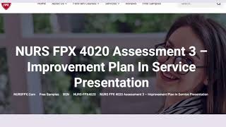 NURS FPX 4020 Assessment 3 – Improvement Plan InService Presentation [upl. by Carleen]