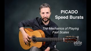 EliteGuitaristcom  Flamenco Picado Speed Bursts How To Play Fast Flamenco Scales  Vahagni [upl. by Ysle946]