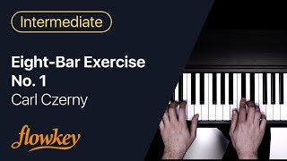 EightBar Exercise No 1 – Carl Czerny Piano Tutorial [upl. by Kevon746]