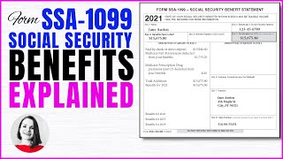 Tax Form SSA1099 Social Security Benefit Explained  Is My Social Security Taxable [upl. by Haissi]