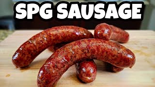 SPG Sausage  Sausage Recipe Perfect For Beginners  Smokin Joes Pit BBQ [upl. by Yelsna]