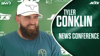 Tyler Conklin says Aaron Rodgers missing minicamp was never an issue  SNY [upl. by Suivatnod]