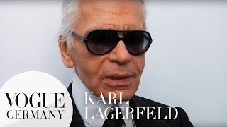 Exklusives Interview mit Karl Lagerfeld bei seiner CHANEL Fashion Show [upl. by Phonsa]