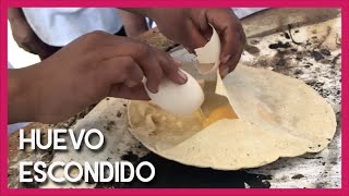 Conoce la receta de huevo escondido o huevo encamisado [upl. by Ybbil]