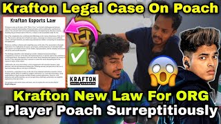 Krafton New Esports Law amp Legal Case On Poaching ORG 😮Without Contract Expire😳Jonny In Lan [upl. by Nelyag]