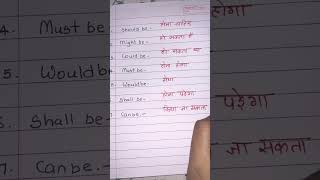 modals English—Hindi english education hindi shorts [upl. by Airdnek935]