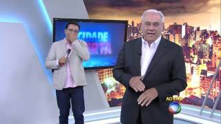 Geraldo Luis invade estúdio de Marcelo Rezende depois de cirurgia [upl. by Anrahs201]