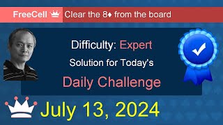 Microsoft Solitaire Collection FreeCell  Expert  July 13 2024 [upl. by Raff]