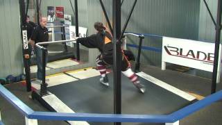 WOODWAY Blade Hockey Skating Treadmill Video [upl. by Rizika]