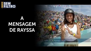 Rayssa Leal do skate envia mensagem cristã nos Jogos de Paris [upl. by Nelyak526]