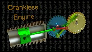 Crankless Engine Mechanism 3D Model [upl. by Maribeth]