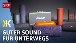 BluetoothBox im Test Robust guter Akku und satter Sound  2019  Kassensturz  SRF [upl. by Wystand]