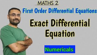 Exact Differential Equation  Problems  Ordinary differential Equations  Maths [upl. by Calia]