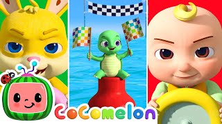 Balloon Boat Race Animal Edition  CoComelon Nursery Rhymes amp Kids Songs [upl. by Tinor]