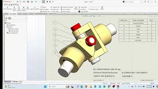 Universal Coupling in SolidWorks Exploded Views Part Drafts and Detailed Drawings [upl. by Yecnay]