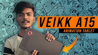 Veikk A15 Drawing Tablet Unboxing in Hindi [upl. by Colombi139]