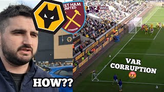 quotHe Scored Off A Cornerquot 🤮 Wolves 12 West Ham REACTION [upl. by Cacka]