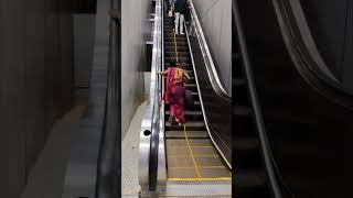 Old women escalator pavangal 🤣 unexpected fun mall sideeffects oldman escalator anguvaanakonilu [upl. by Htial334]