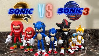 SONIC MOVIE 3 VS SONIC MOVIE 2 FIGURES  WHICH ARE BETTER [upl. by Onitsirc95]