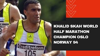 Khalid Skah World half marathon Champion Oslo Norway 94 [upl. by Whall]