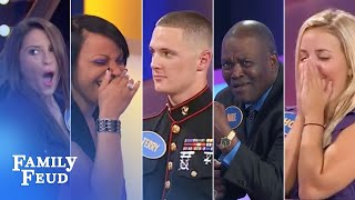 ALLTIME GREATEST MOMENTS in Family Feud history  Part 10  TOP 5 EPIC BUZZER BREAKDOWNS [upl. by Ginnifer]