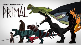 Primal Size Comparison  All Creatures in Genndy Tartatovskys Primal [upl. by Cohdwell]