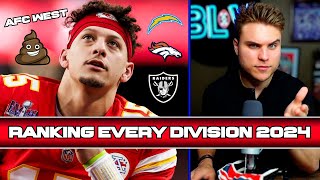 Power Ranking Every NFL Division from WORST to BEST 2024 [upl. by Eiramannod138]