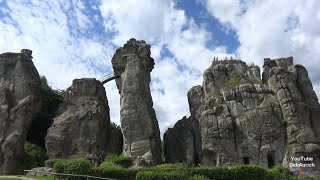 Externsteine Teutoburger Wald Natursehenswürdigkeit HornBad Meinberg Lippe NordrheinWestfalen [upl. by Braca547]