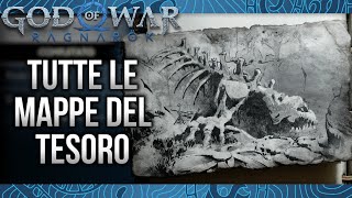 GOD OF WAR RAGNARÖK ITA  Tutte le Mappe del Tesoro Mappe e Punti di Scavo [upl. by Odnaloy]