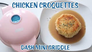 Chicken Croquettes  Dash Mini Griddle  Vintage Recipe [upl. by Akimed]