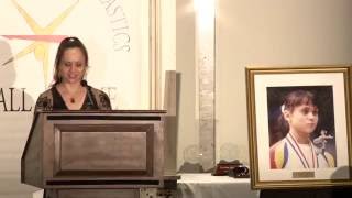 Aurelia Dobre Induction Speech International Gymnastics Hall of Fame [upl. by Nyrehtak]