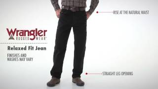 Wrangler Rugged Wear Mens Black Relaxed Fit Jeans  Blain’s Farm amp Fleet [upl. by Ming]