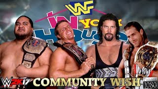 WWE 2K17 GAMEPLAY Yokozuna amp Owen Hart VS Shawn Michaels amp Diesel  Community Wish Match [upl. by Nevsa483]