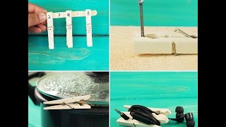 5 Awesome Clothespin Hacks [upl. by Vachill]