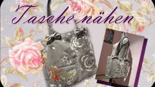 Tasche nähen  Tragetasche einfache große Tasche mit Innenfutter und Reißverschluss [upl. by Ysabel]