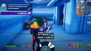 Fortnite  Purchase The Patch Up Service From Characters Or Mending Machines [upl. by Skutchan]