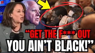 NO WAY BusedIn Black Voters STORM OUT on Kamala Harris After Tim Walz MOCKS Her FAKE ACCENT [upl. by Ahseia]