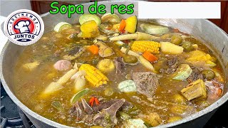 Sopa con costillas de res y muchas verduras [upl. by Vena]