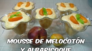 Mousse de Melocotón y Albaricoque receta fácil [upl. by Frankel]